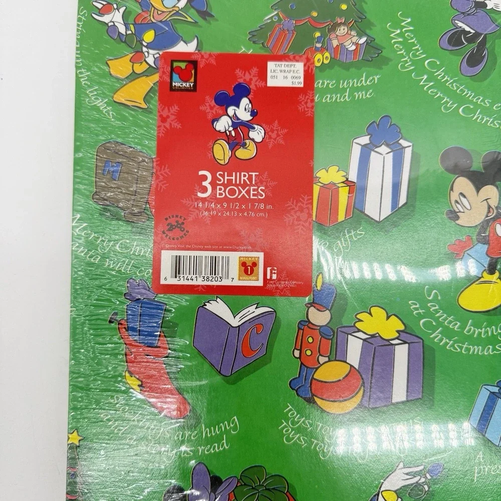 Mickey‎ Unlimited Christmas Gift Boxes 3 Holiday Shirt Box Lids Donald Vintage